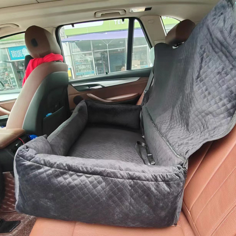 MJ亚马逊定制爆款车载窝宠物出行三排座椅后座汽车坐垫后排防脏垫(图4)