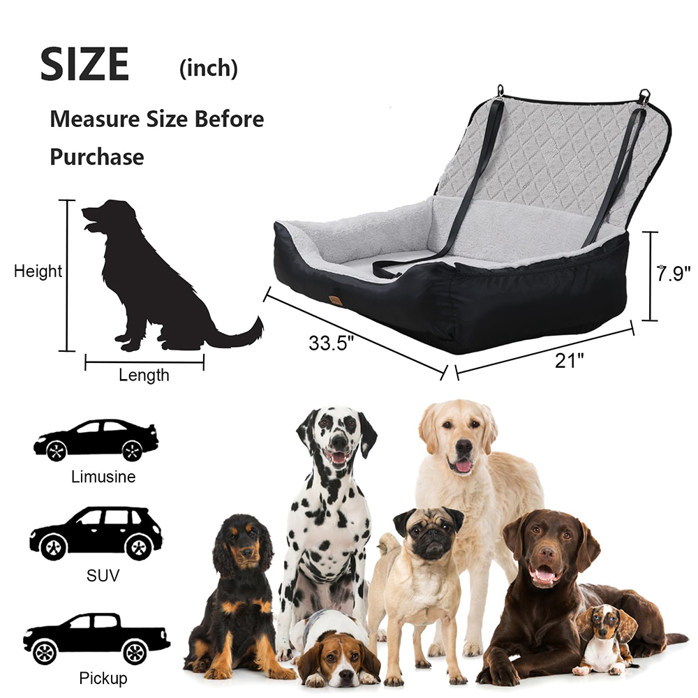 车载狗窝防水窝后排车载狗床四季通用车载垫中小型犬坐车神器批发(图2)