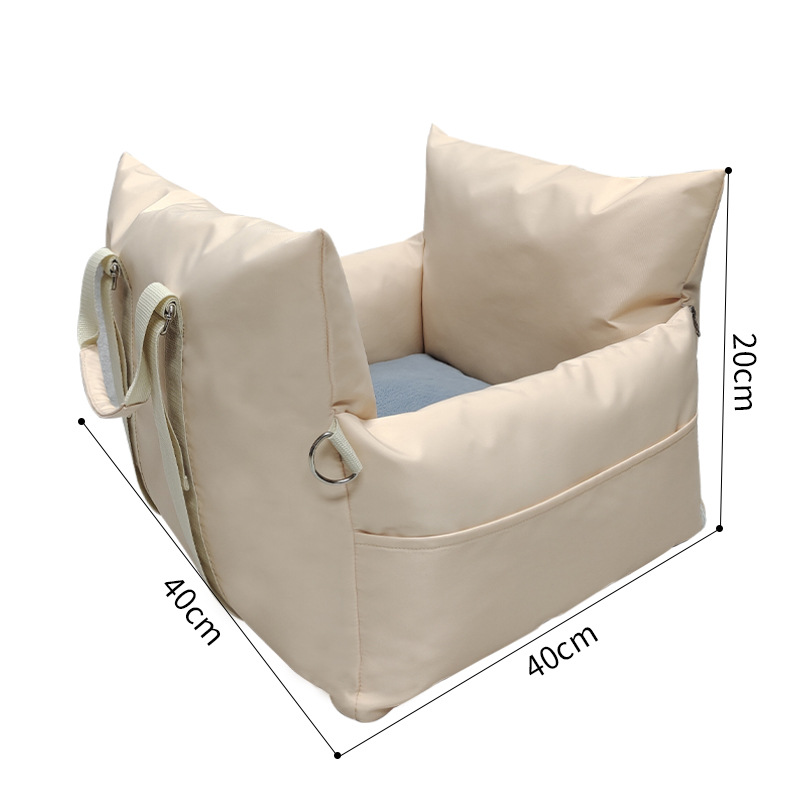 厂家定制宠物车载窝 宠物外出旅行狗垫 便携式汽车座椅手提狗狗窝(图2)